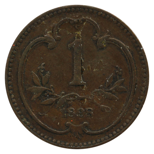Austria 1898 Heller VF-EF (VF-30)