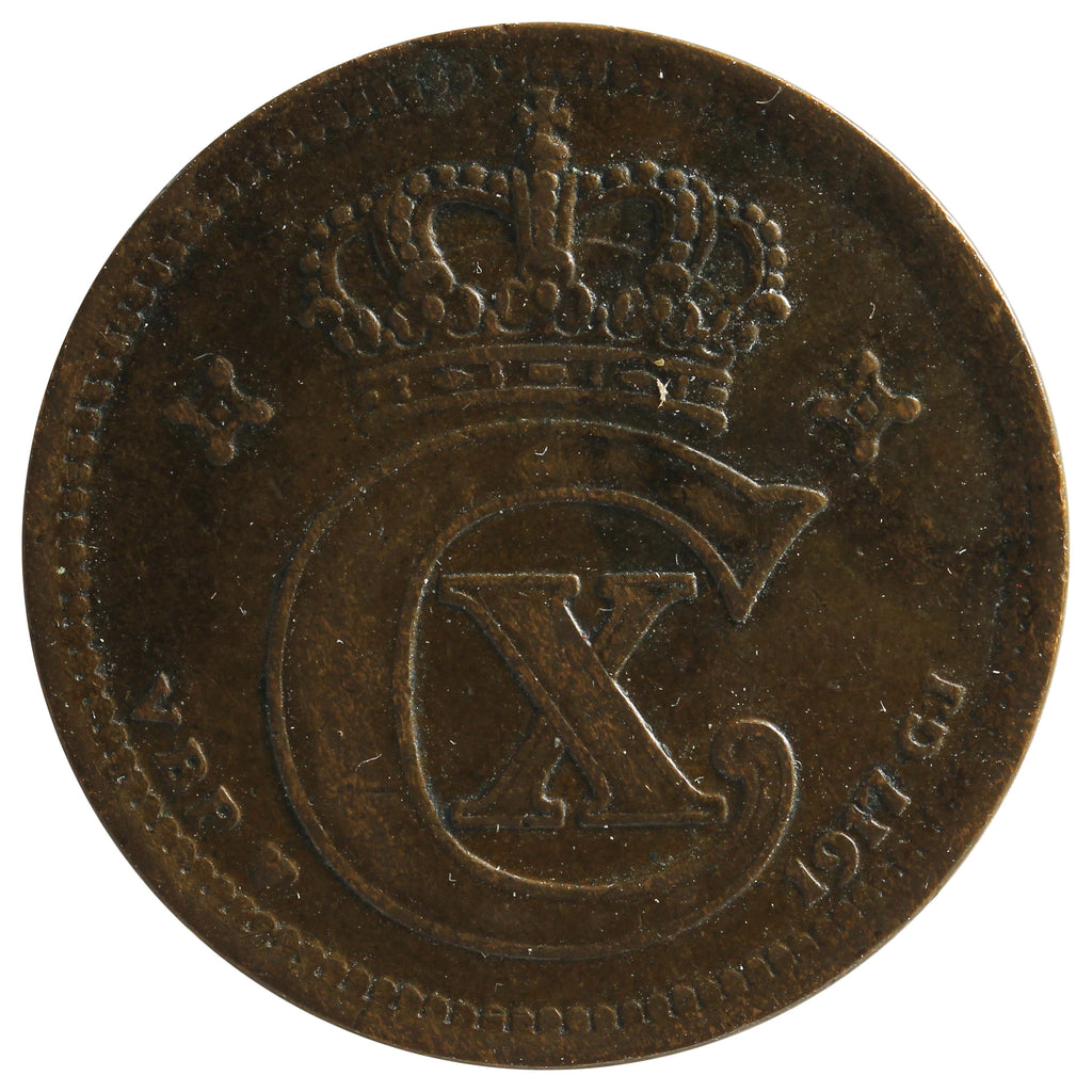 Denmark 1917 VBPGJ 5 Ore Extra Fine (EF40)