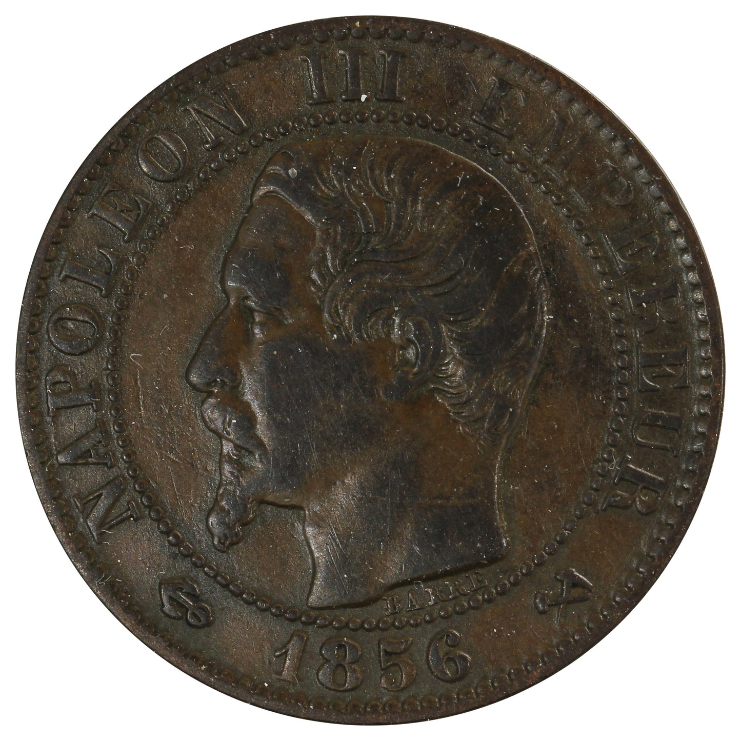 France 1856B 5 Centimes Extra Fine (EF40)