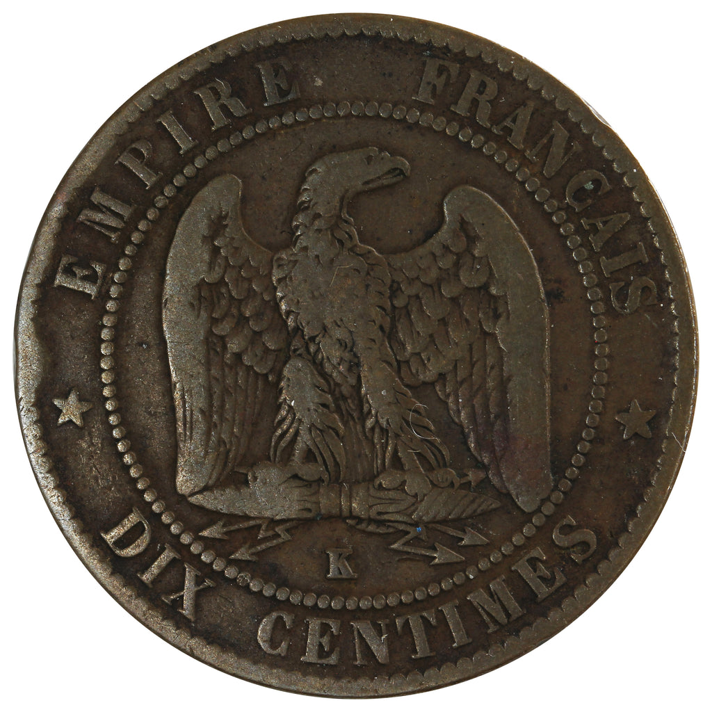 France 1864K 10 Centimes Very Fine (VF20)