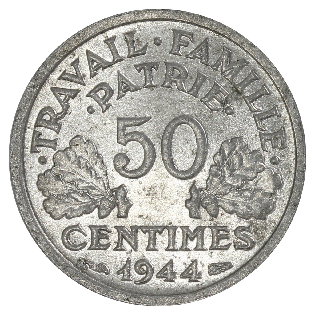 France 1944B 50 Centimes Uncirculated (MS-60)