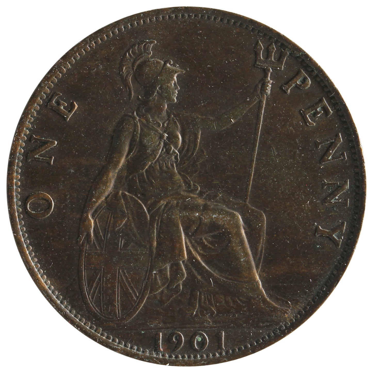 Great Britain 1901 Penny Extra Fine (EF40)