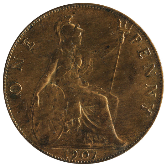 Great Britain 1907 Penny VF-EF (VF30)