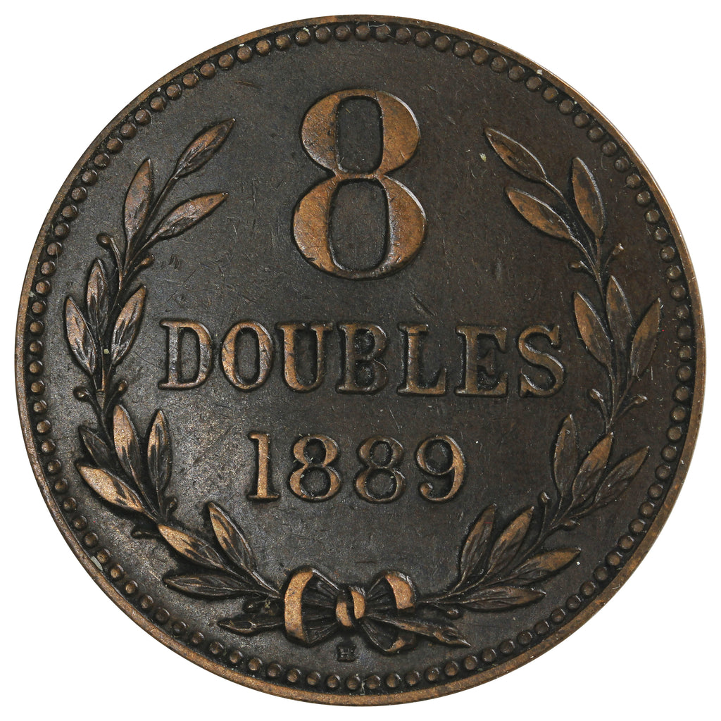 Guernsey 1889H 8 Doubles VF-EF (VF30)