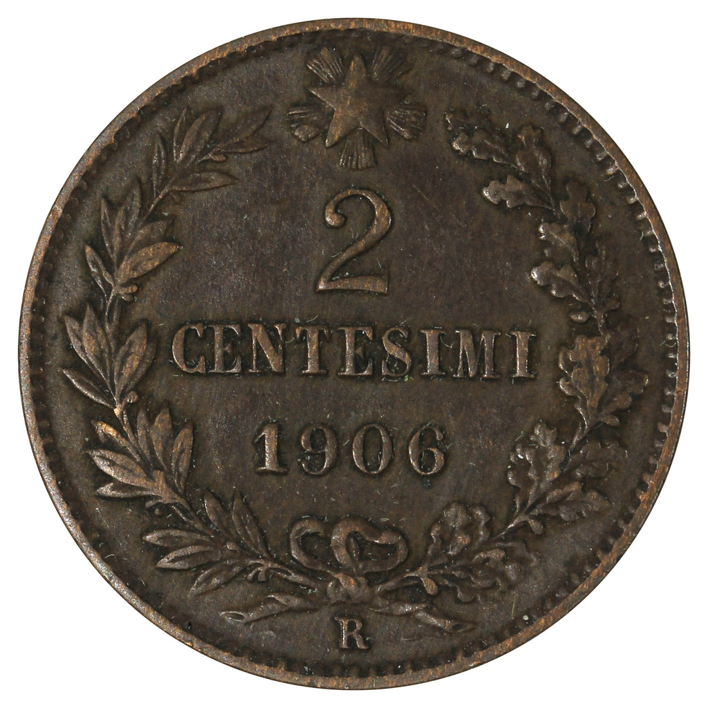 Italy 1906R 2 Centesimi Extra Fine (EF40)
