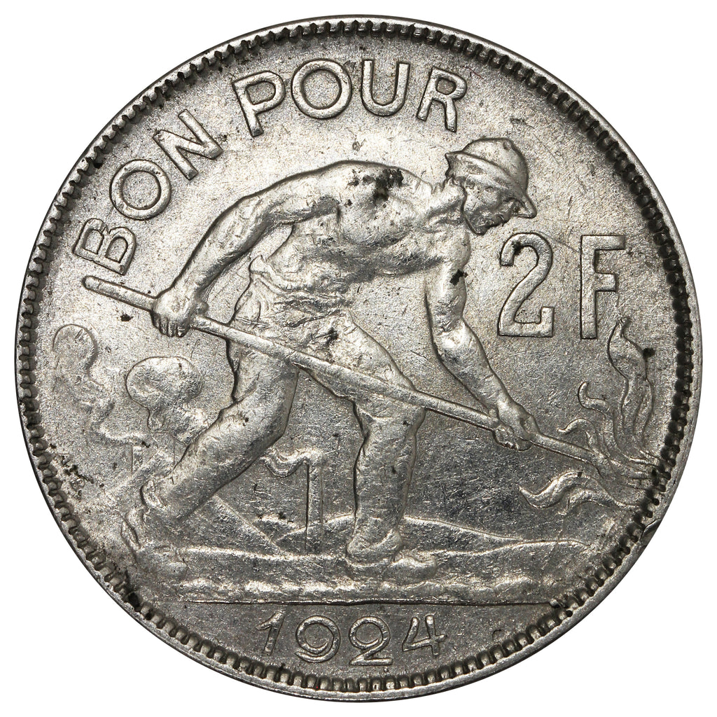 Luxembourg 1924 2 Francs Extra Fine (EF40)