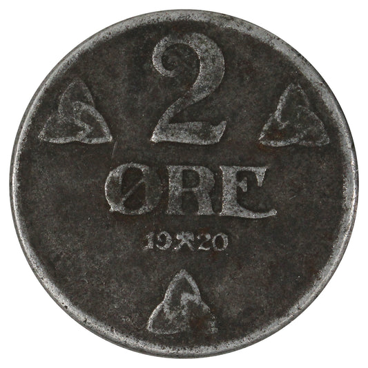 Norway 1920 2 Ore Fine (F-12)