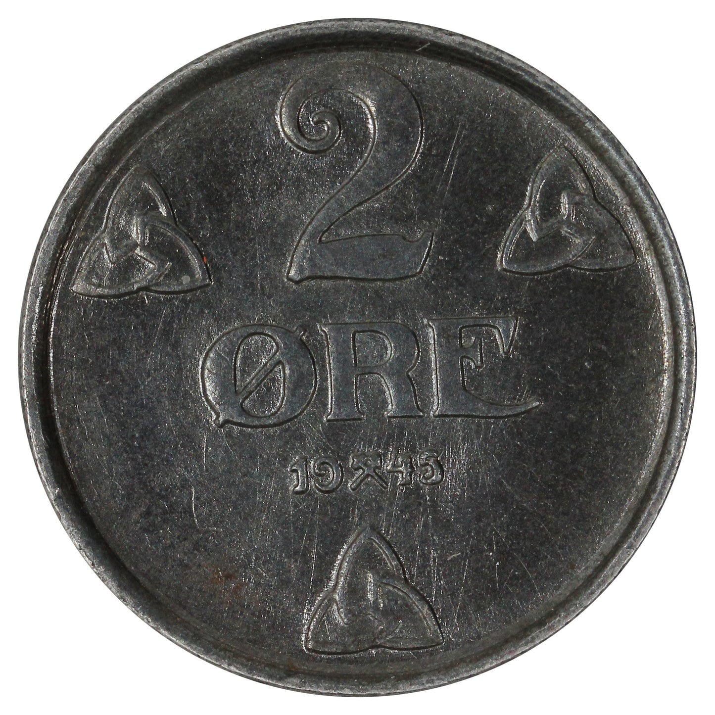 Norway 1945 2 Ore Brilliant Uncirculated (MS63)