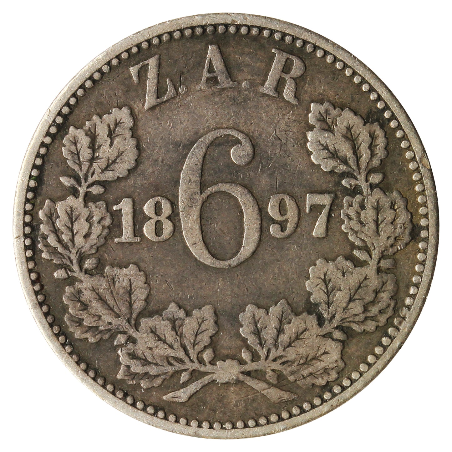 South Africa 1897 6 Pence Very Fine (VF20)