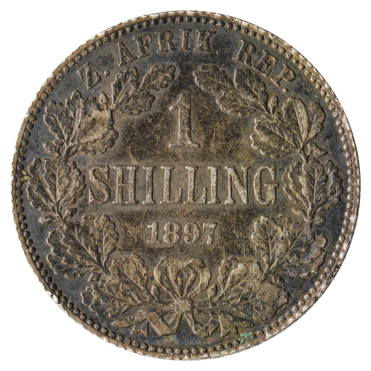 South Africa 1897 Shilling Extra Fine (EF-40)