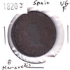 Spain 1820J 8 Maravedis VG-F (VG10)