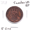 Sweden 1909 5 Ore VF-EF (VF30)