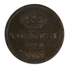 Italian States 1857 Naples 2 Tornesi Brilliant Uncirculated (MS-63) Lustrous Brown $