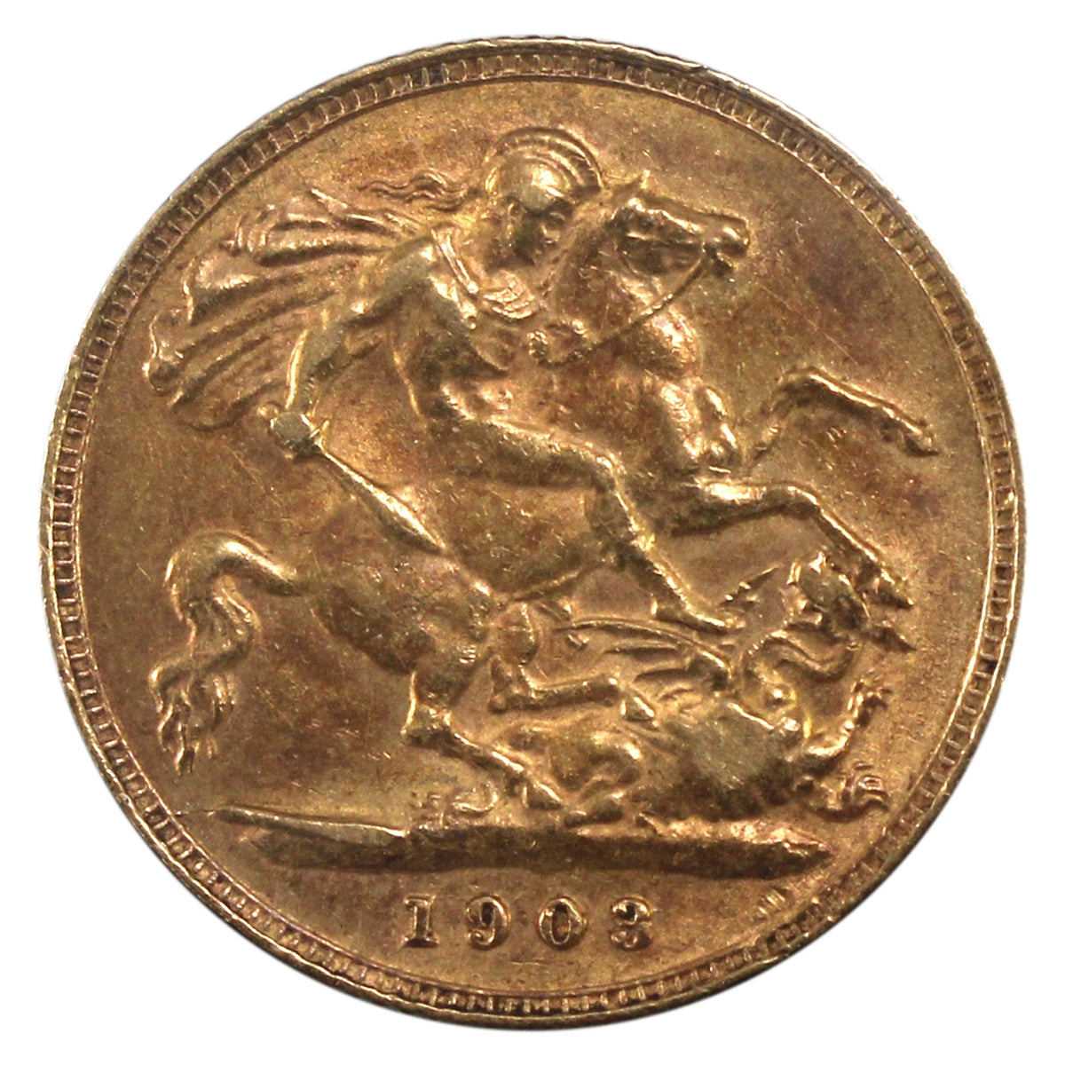Great Britain 1903 Gold 1/2 Sovereign Almost Uncirculated (AU50)