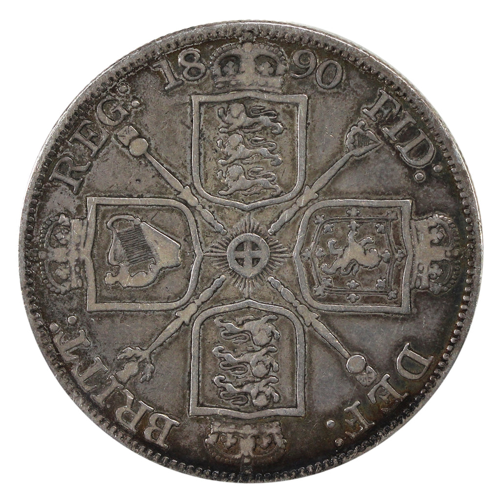 Great Britain 1890 Double Florin F-VF (F15) $