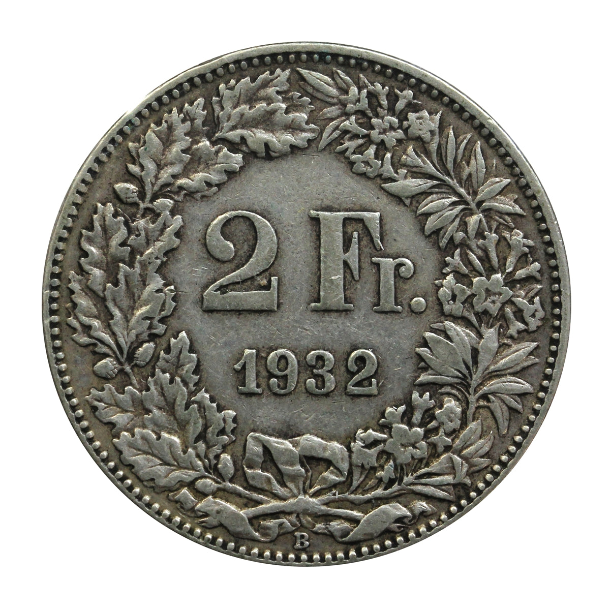 Switzerland 1932B 2 Francs VF-EF (VF30)