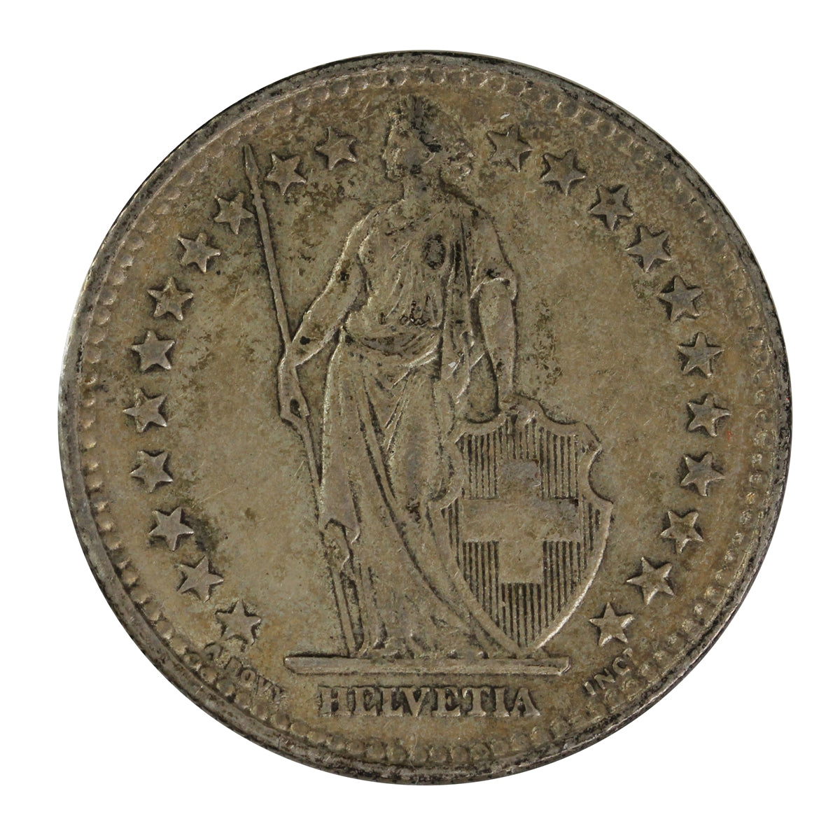 Switzerland 1939B 2 Francs Extra Fine (EF40)