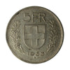 Switzerland 1953B  5 Francs Extra Fine (EF40)