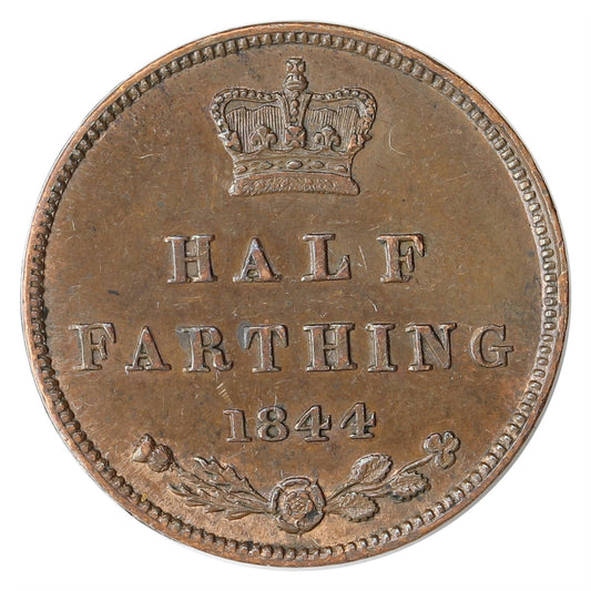 Great Britain 1844 1/2 Farthing Almost Uncirculated (AU50) $