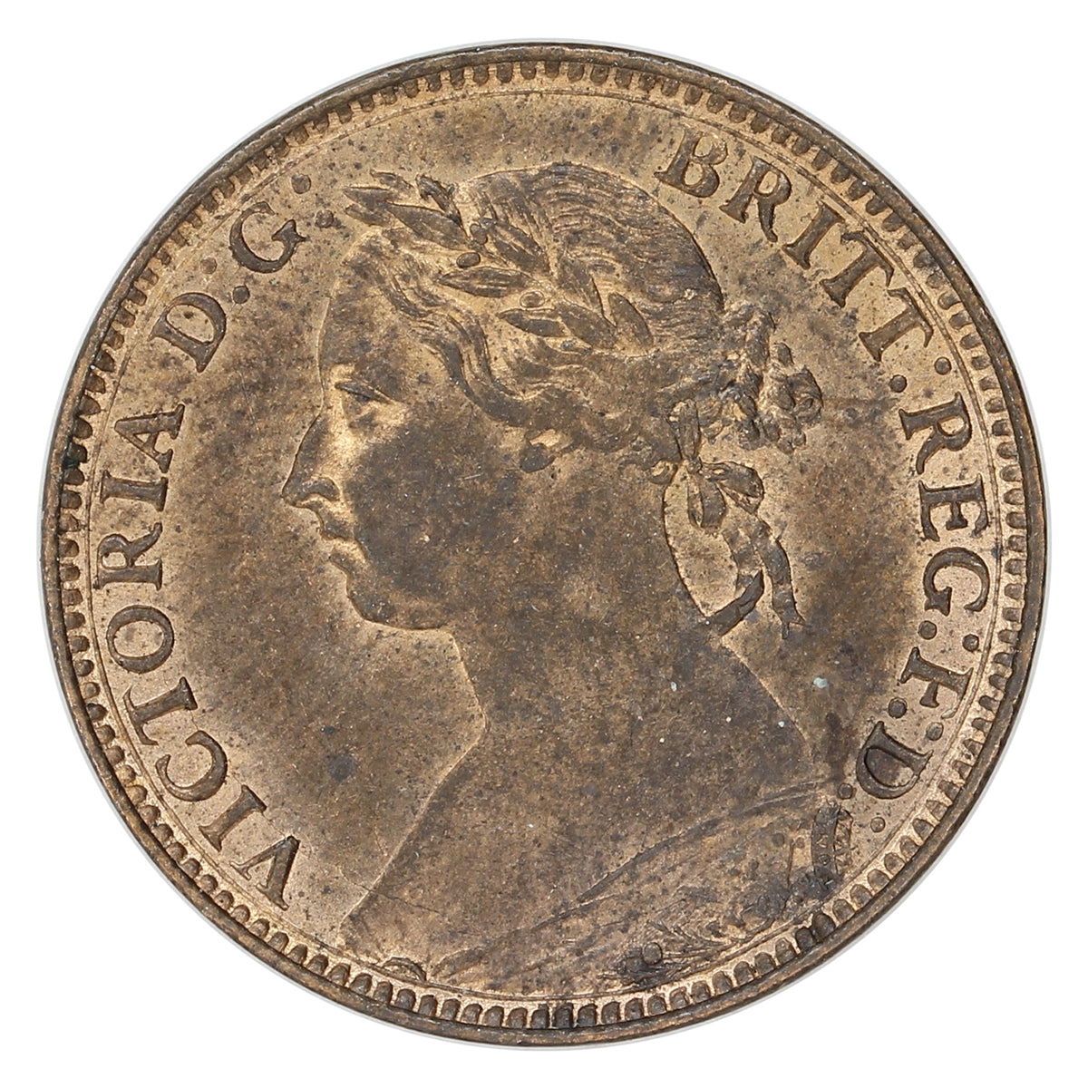 Great Britain 1881 3 Berries Farthing UNC+ (MS62) $