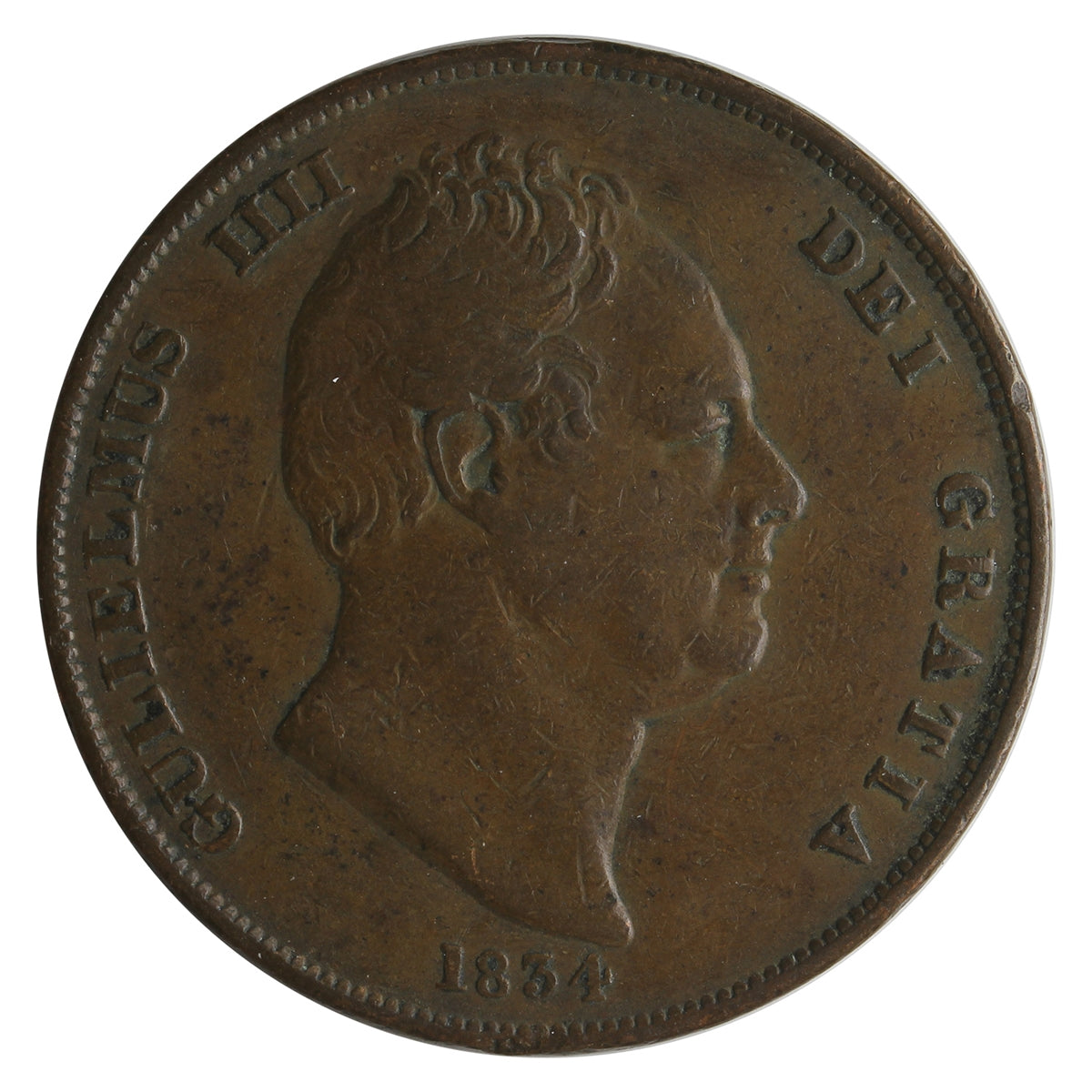 Great Britain 1834 Penny VF-EF (VF30) $