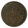 Italian States 1806 Republic of Lucca 3 Centesimi VF-EF (VF-30) $
