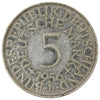 Germany 1956D 5 Marks VF-EF (VF30)