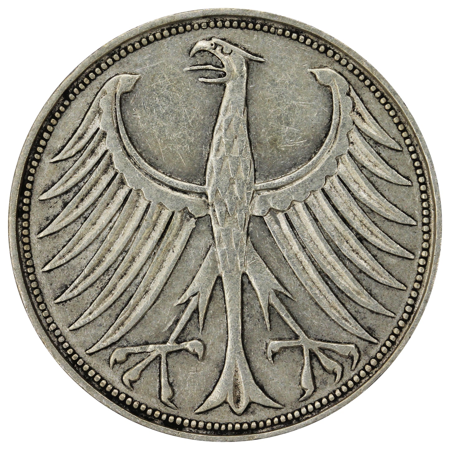 Germany 1957D 5 Marks Very Fine (VF20)