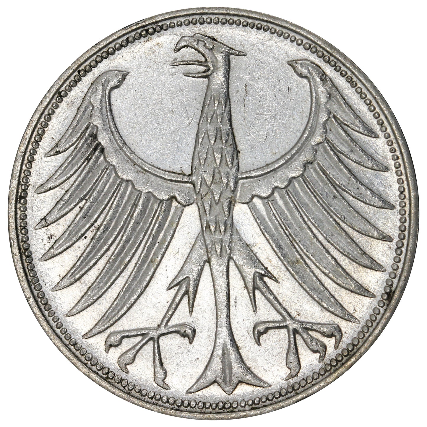 Germany 1966F 5 Marks Extra Fine (EF40)