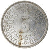 Germany 1967G 5 Marks Almost Uncirculated (AU50)