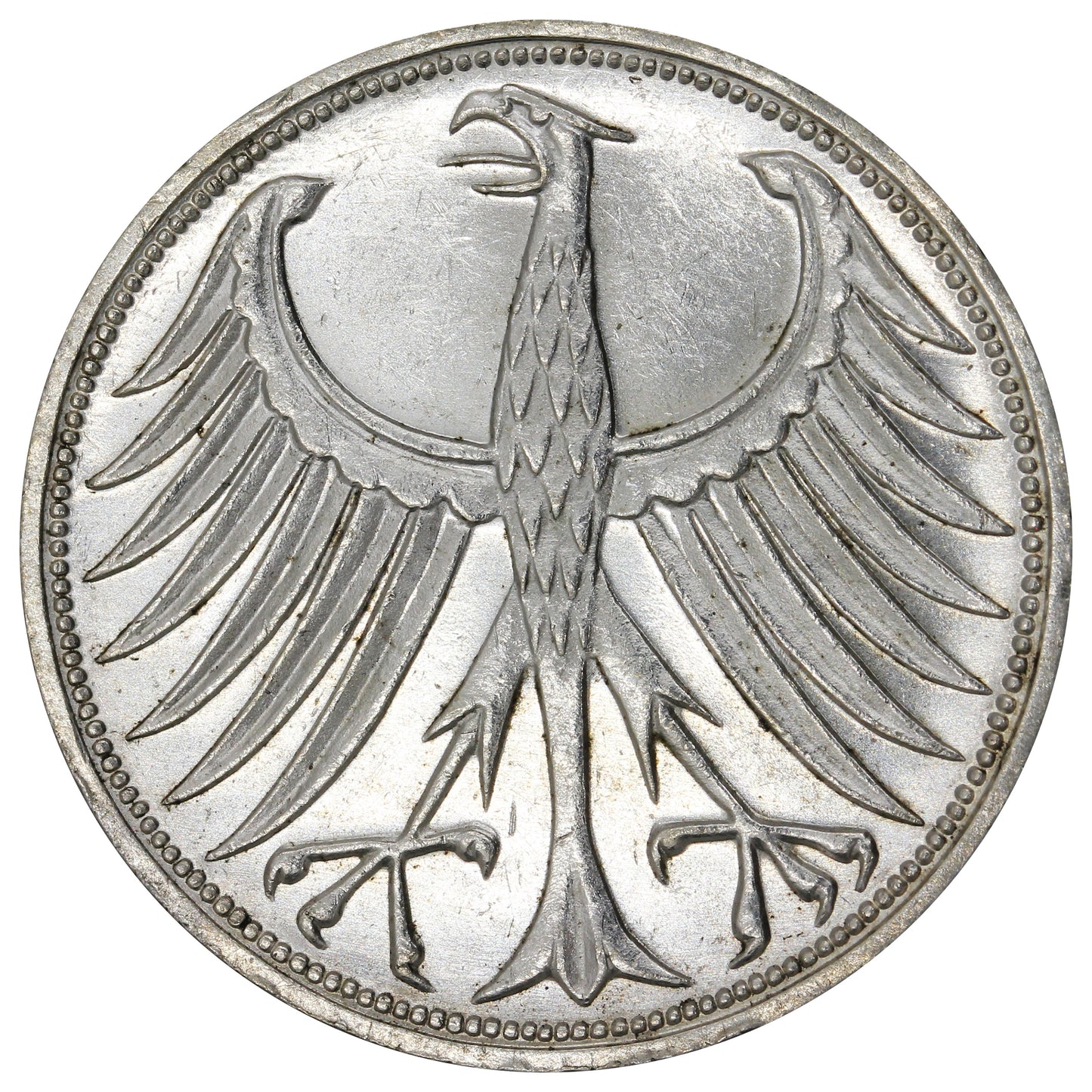 Germany 1967G 5 Marks Almost Uncirculated (AU50)