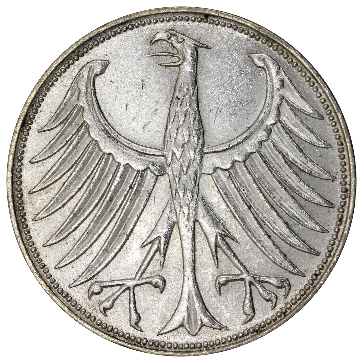 Germany 1969D 5 Marks Almost Uncirculated (AU50)