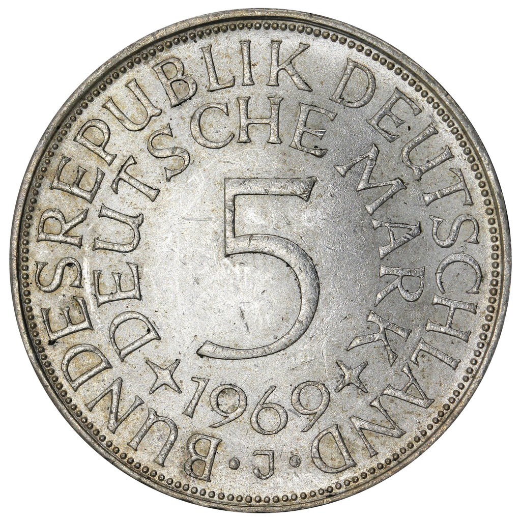 Germany 1969J 5 Marks Uncirculated (MS60)