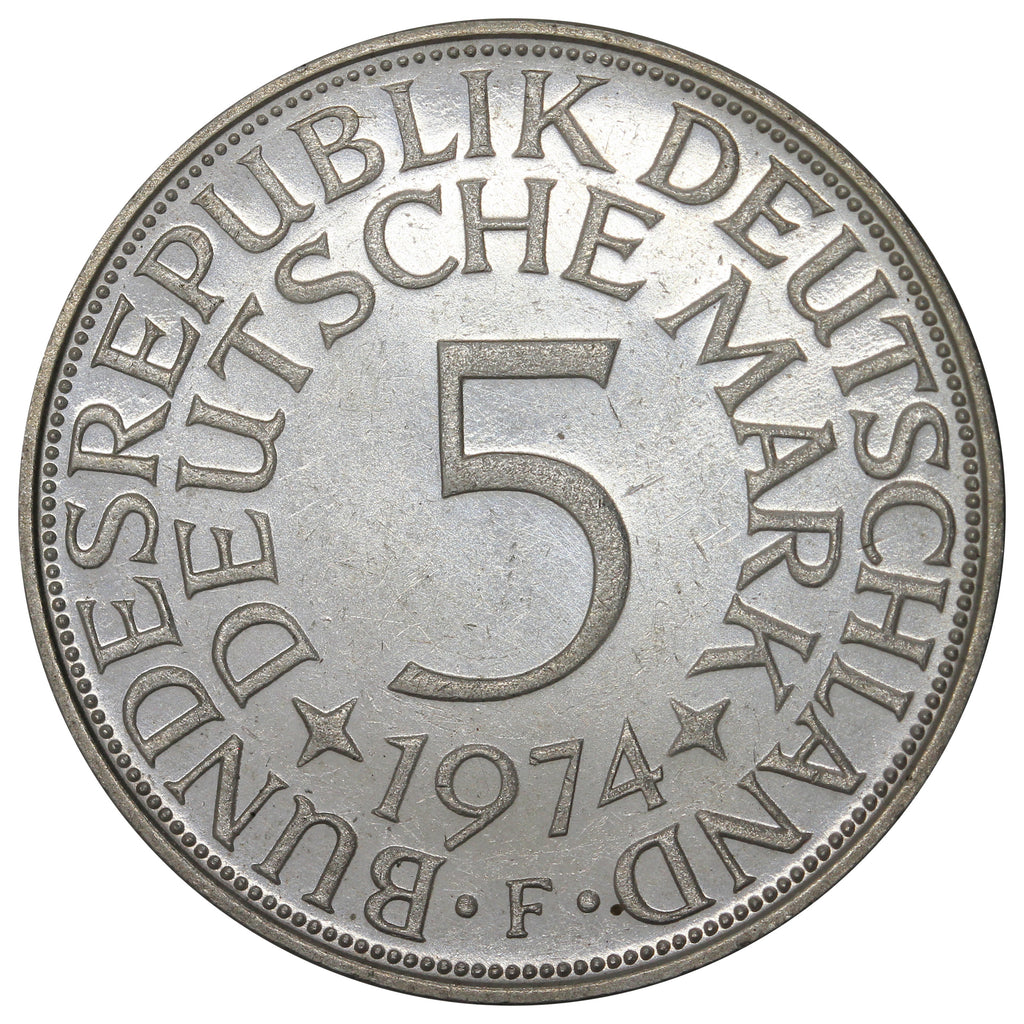 Germany 1974F 5 Marks Uncirculated (MS60)