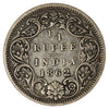 India 1862 1/4 Rupee F-VF (F15)