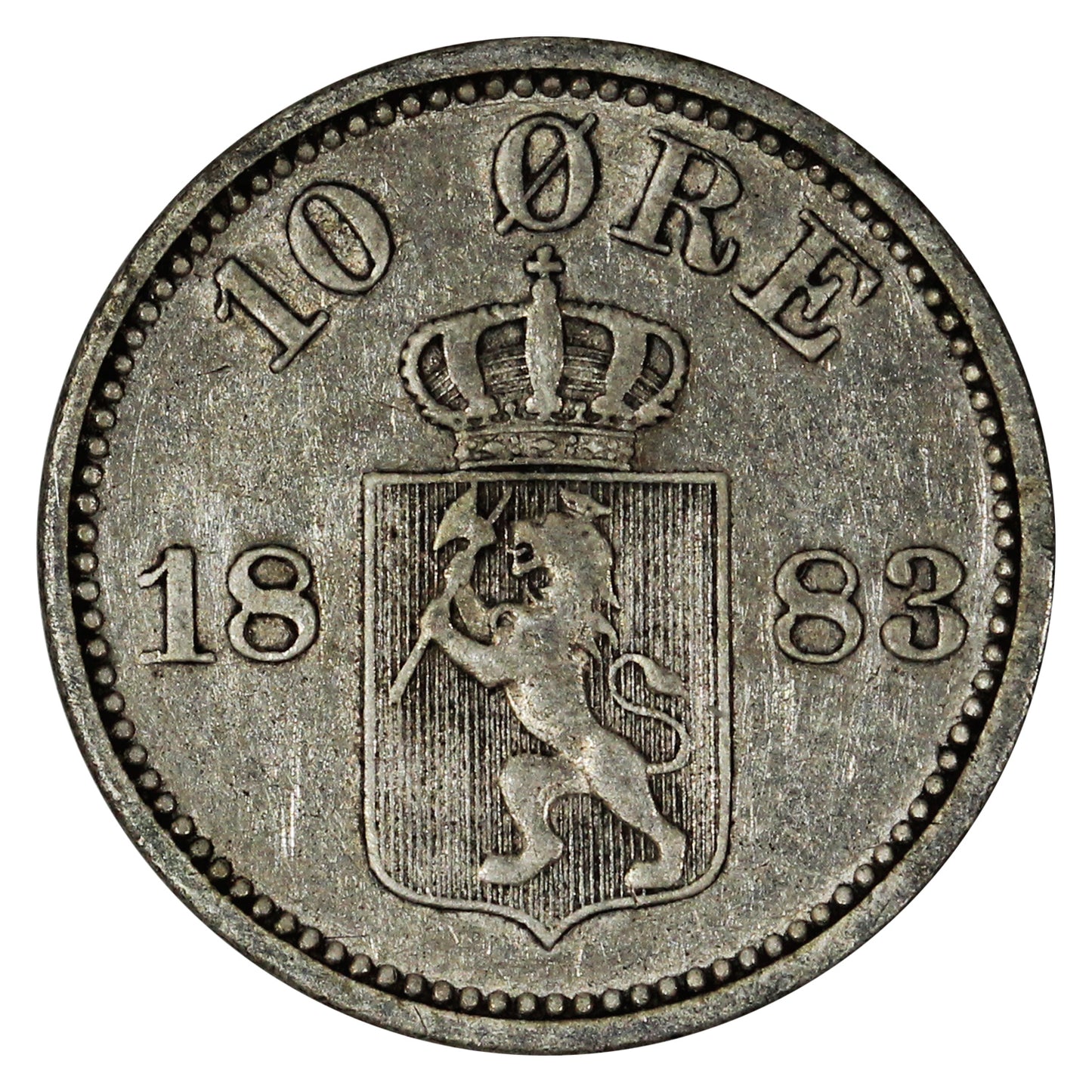 Norway 1883 10 Ore VF-EF (VF30)