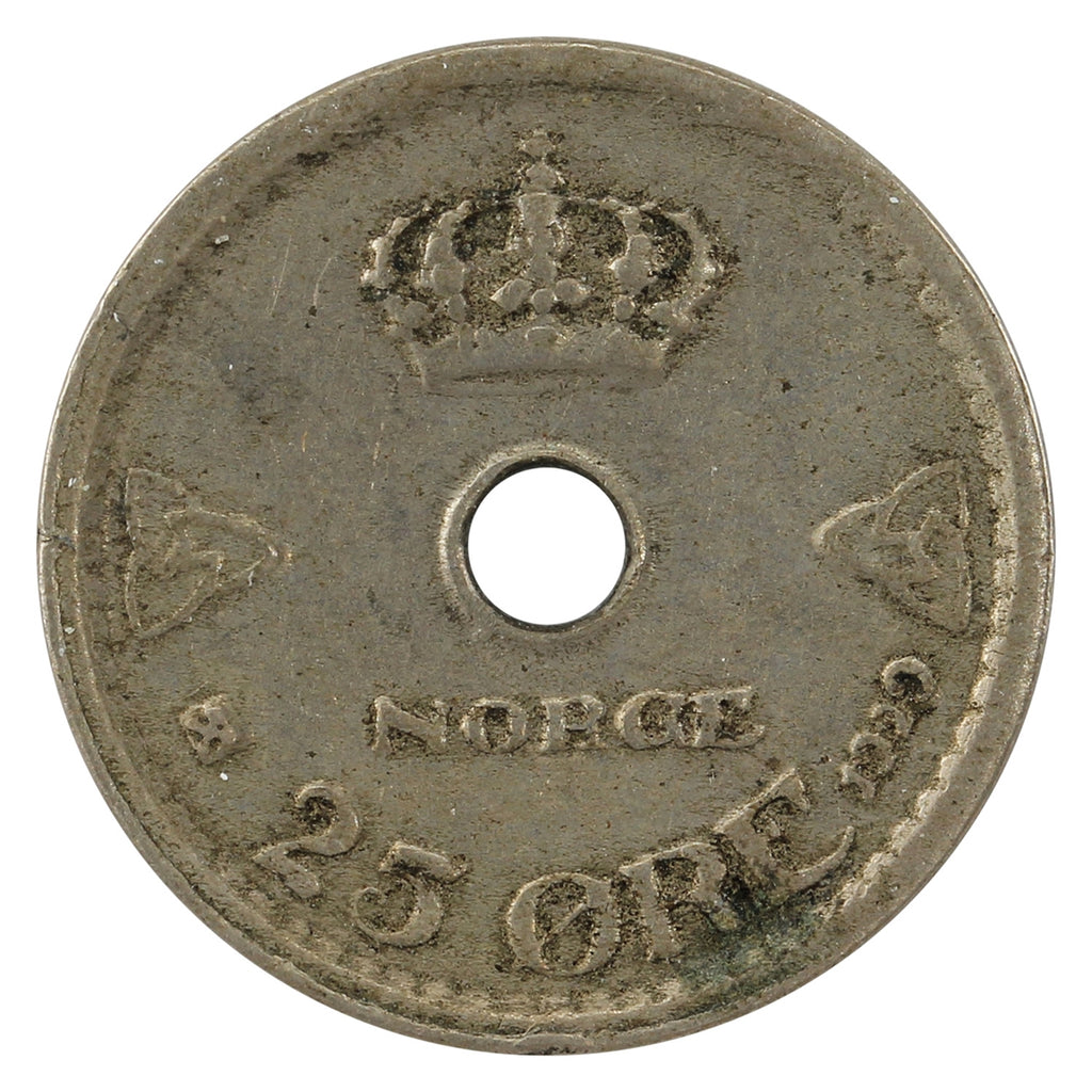 Norway 1929 25 Ore VF-EF (VF-30)