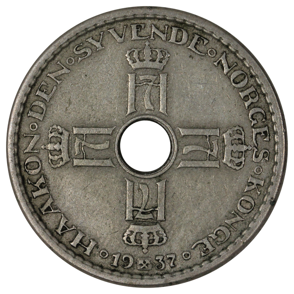 Norway 1937 Krone Extra Fine (EF-40)