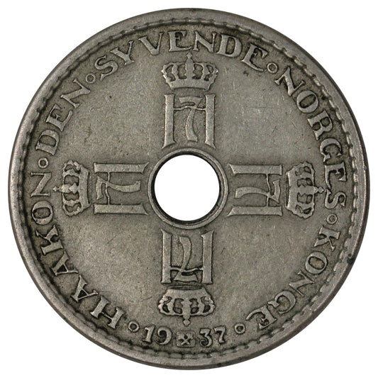 Norway 1937 Krone Extra Fine (EF-40)