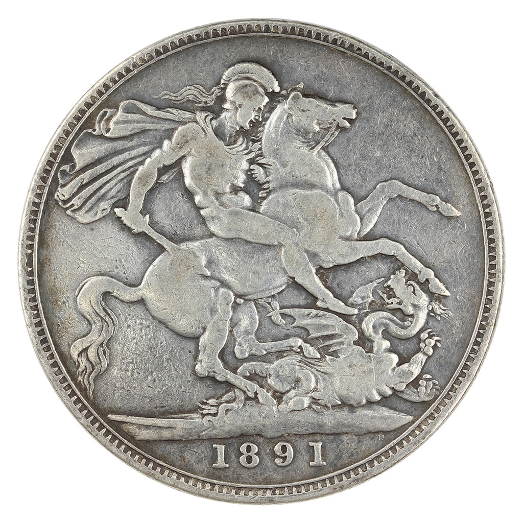 Great Britain 1891 Crown F-VF (F15) $