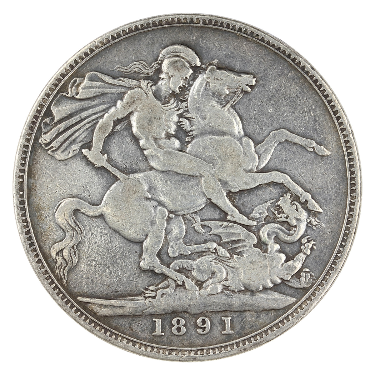 Great Britain 1891 Crown F-VF (F15) $