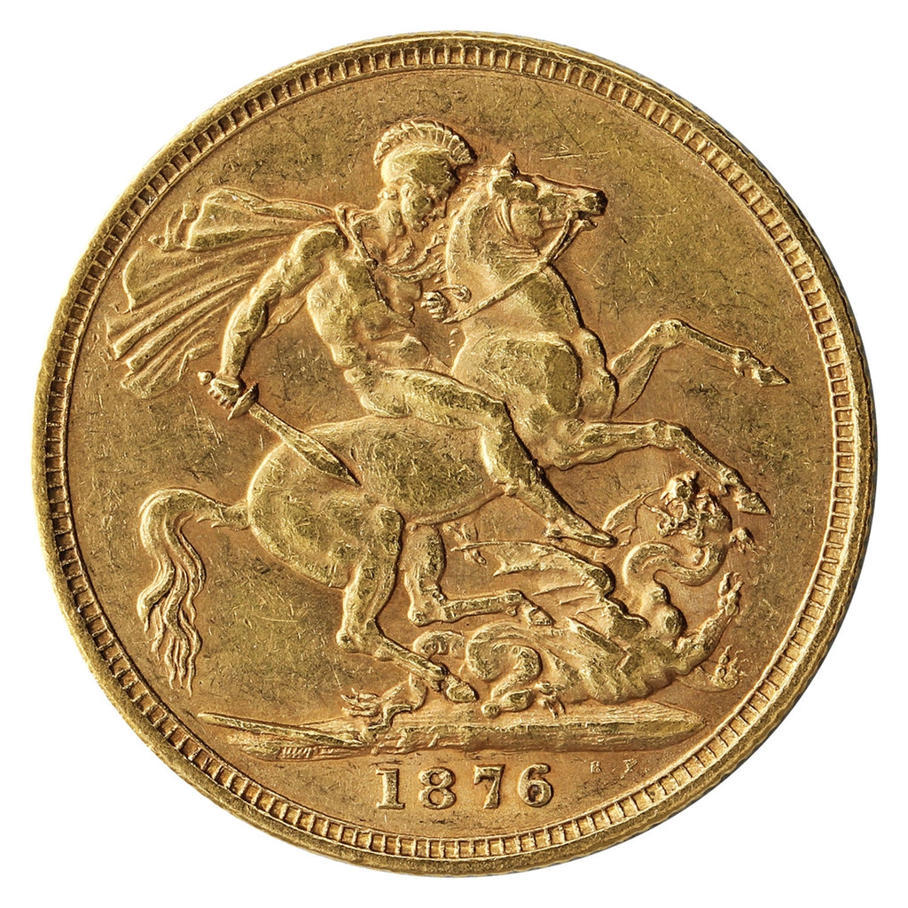 Australia 1876M Gold Sovereign EF-AU (EF45)