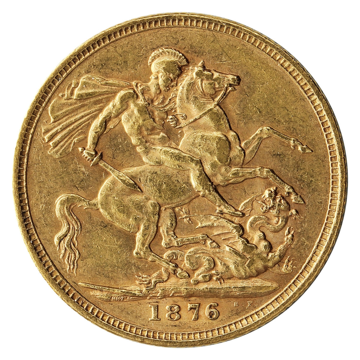 Australia 1876M Gold Sovereign EF-AU (EF45)