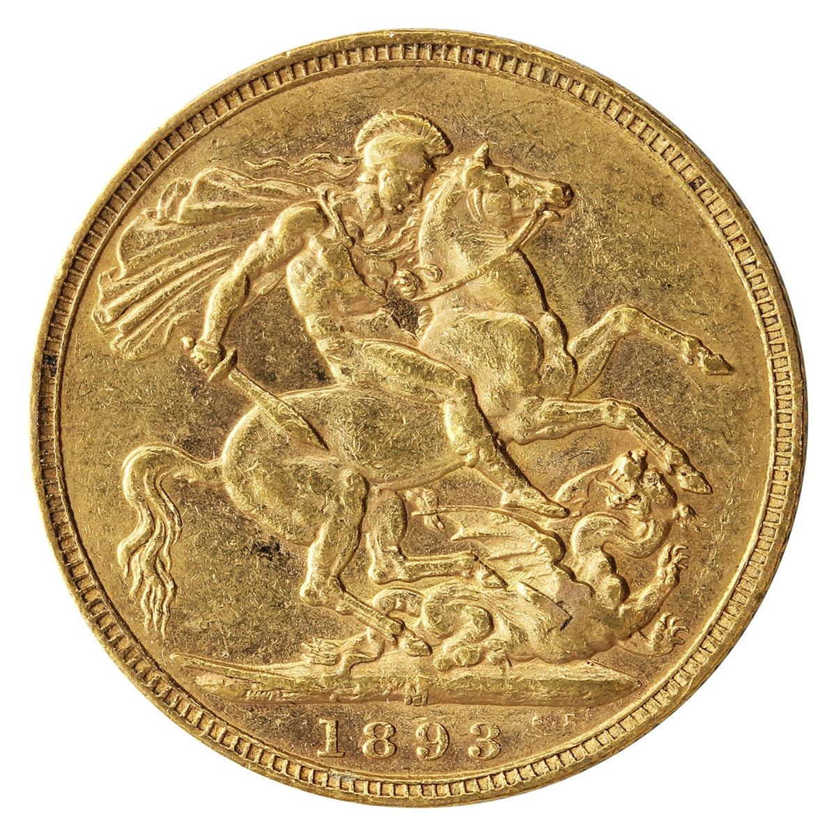 Australia 1893M Gold Sovereign Extra Fine (EF40)