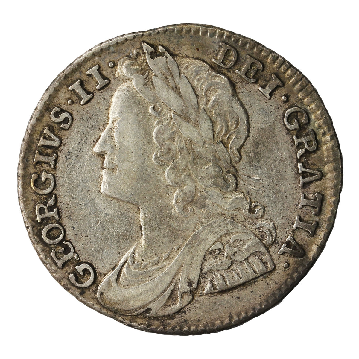 Great Britain 1741 George II Six Pence VF-EF (VF30) $