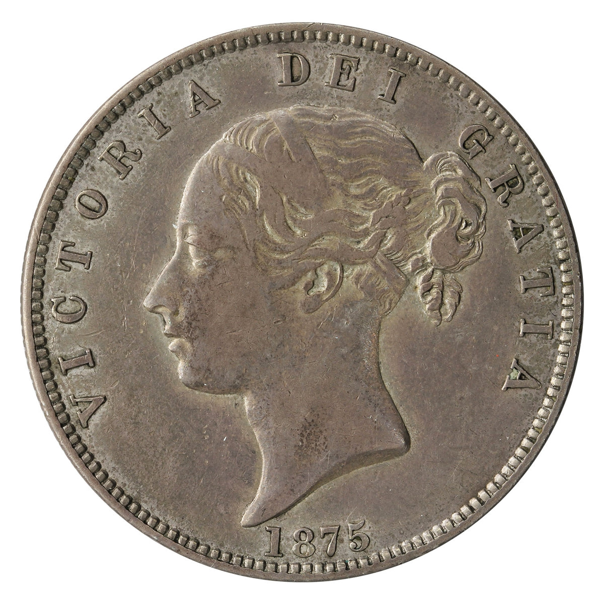 Great Britain 1875 1/2 Crown Extra Fine (EF40) $