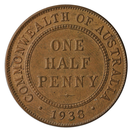 Australia 1938 1/2 Penny Uncirculated (MS-60) $