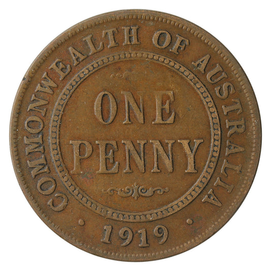 Australia 1919 Dot Penny Fine (F-12) $