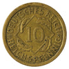 German Weimar Republic 1931F 10 Pfennig Extra Fine (EF40) $