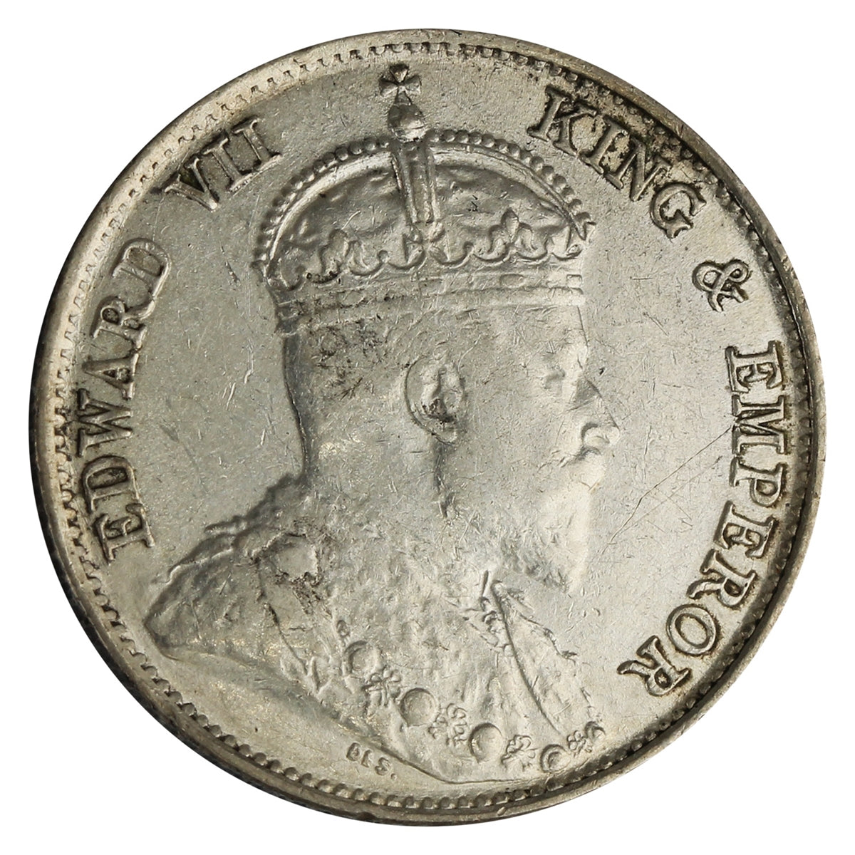 Straits Settlements 1902 10 Cents Extra Fine (EF40) $